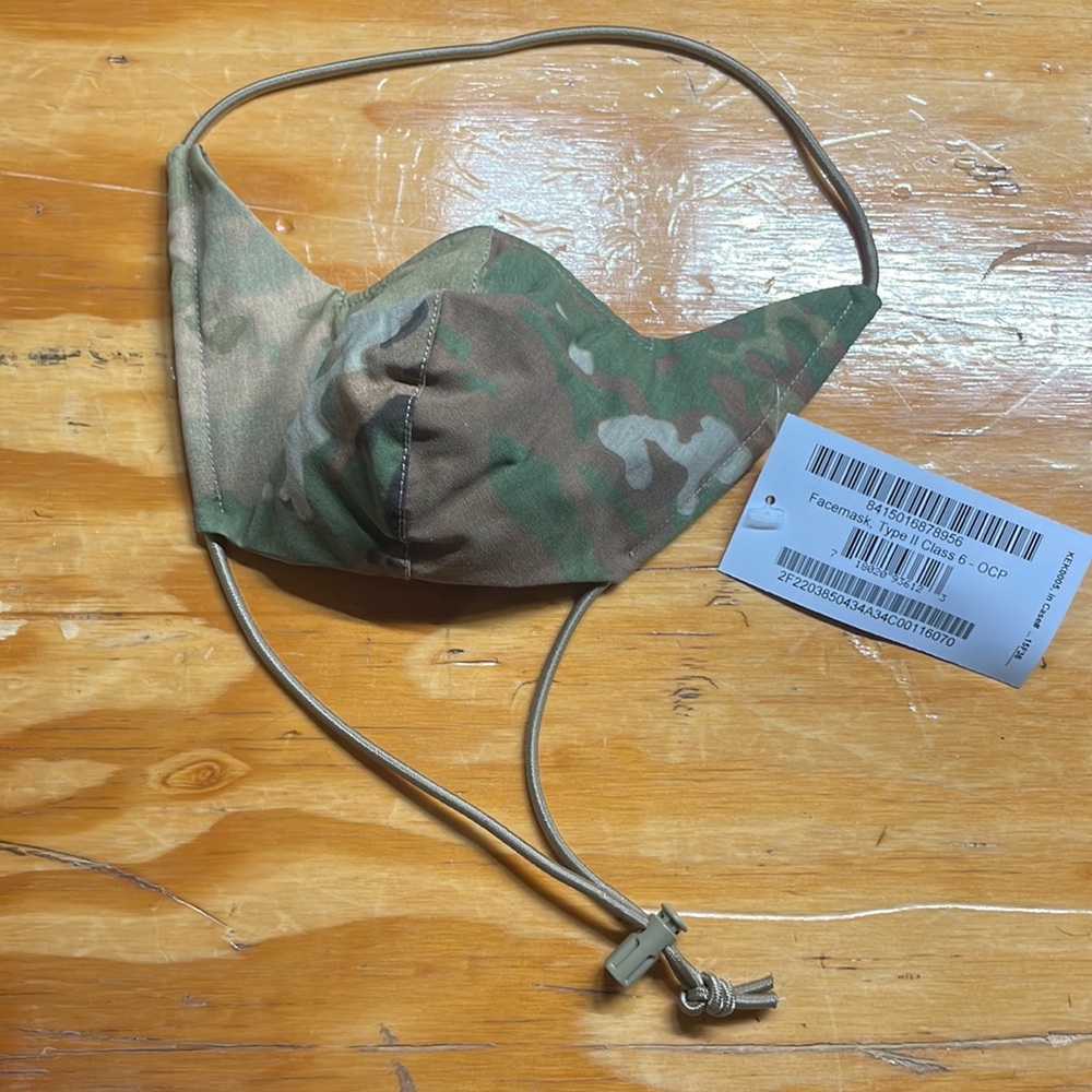 NEW in original pkg- US Military Type II Class 6 -OCP Facemask Camo Adjustable
